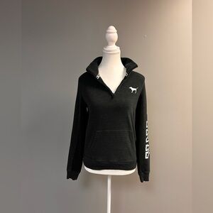 Pink by Victoria Secret 3/4 Zip in Charcoal Gray Size CS​​​​